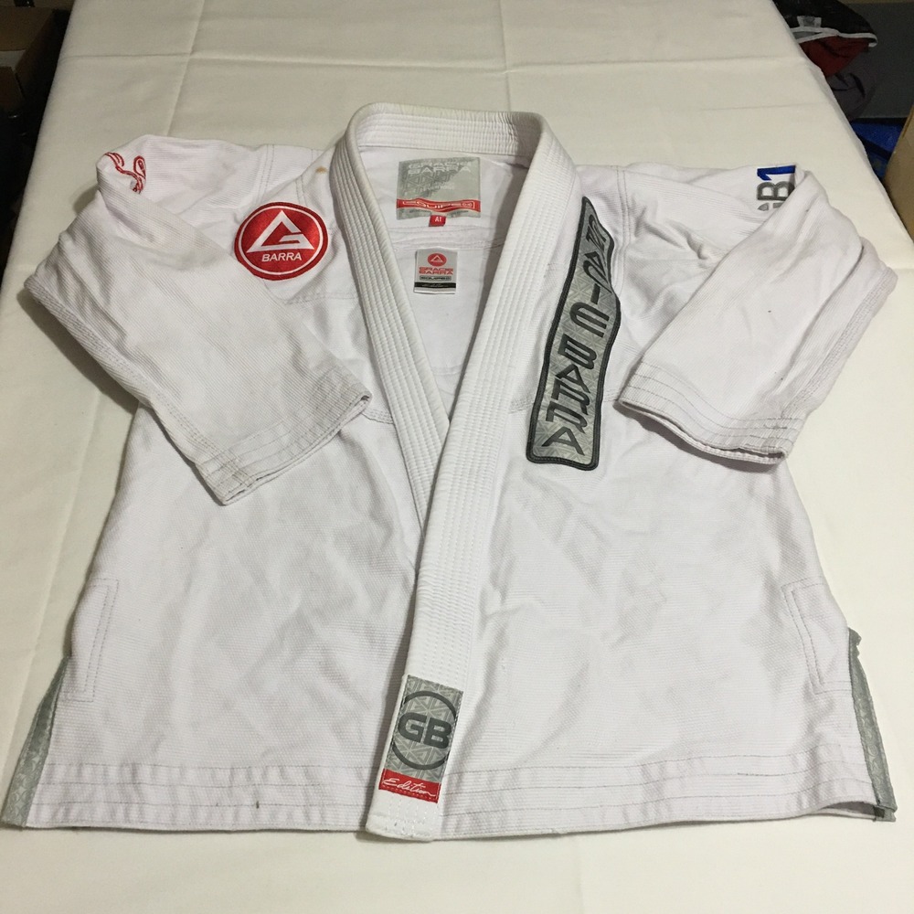 Gracie Barra Jiu Jitsu Gi Kimono Mens A1 White Equipe GB Edition